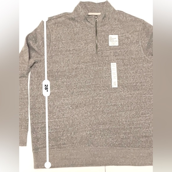 Men's Sonoma Super Soft Sweater Fleece Jacket Gray Size XL - Picture 2 of 7